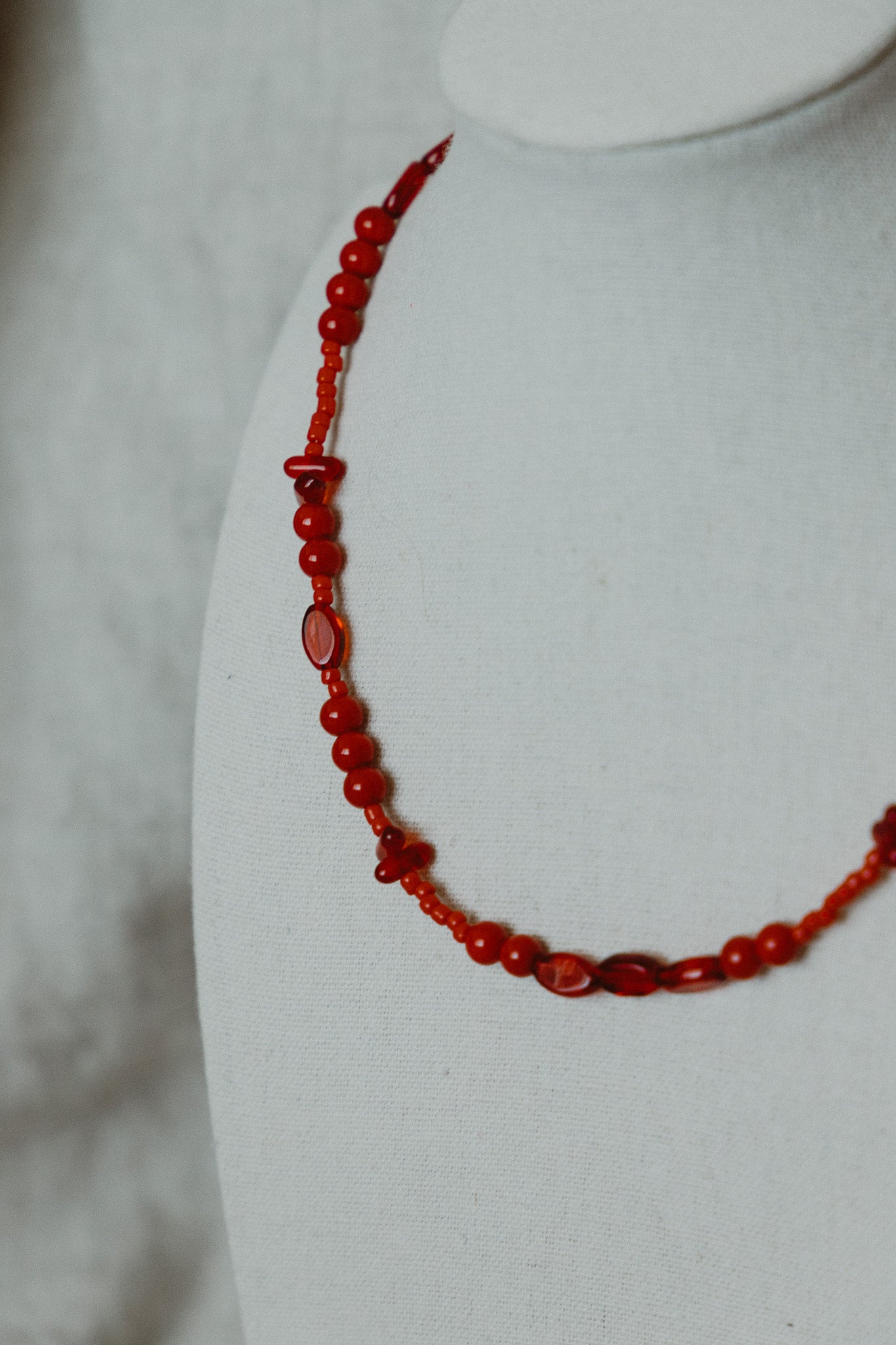 Cherry Bomb Beaded Necklace