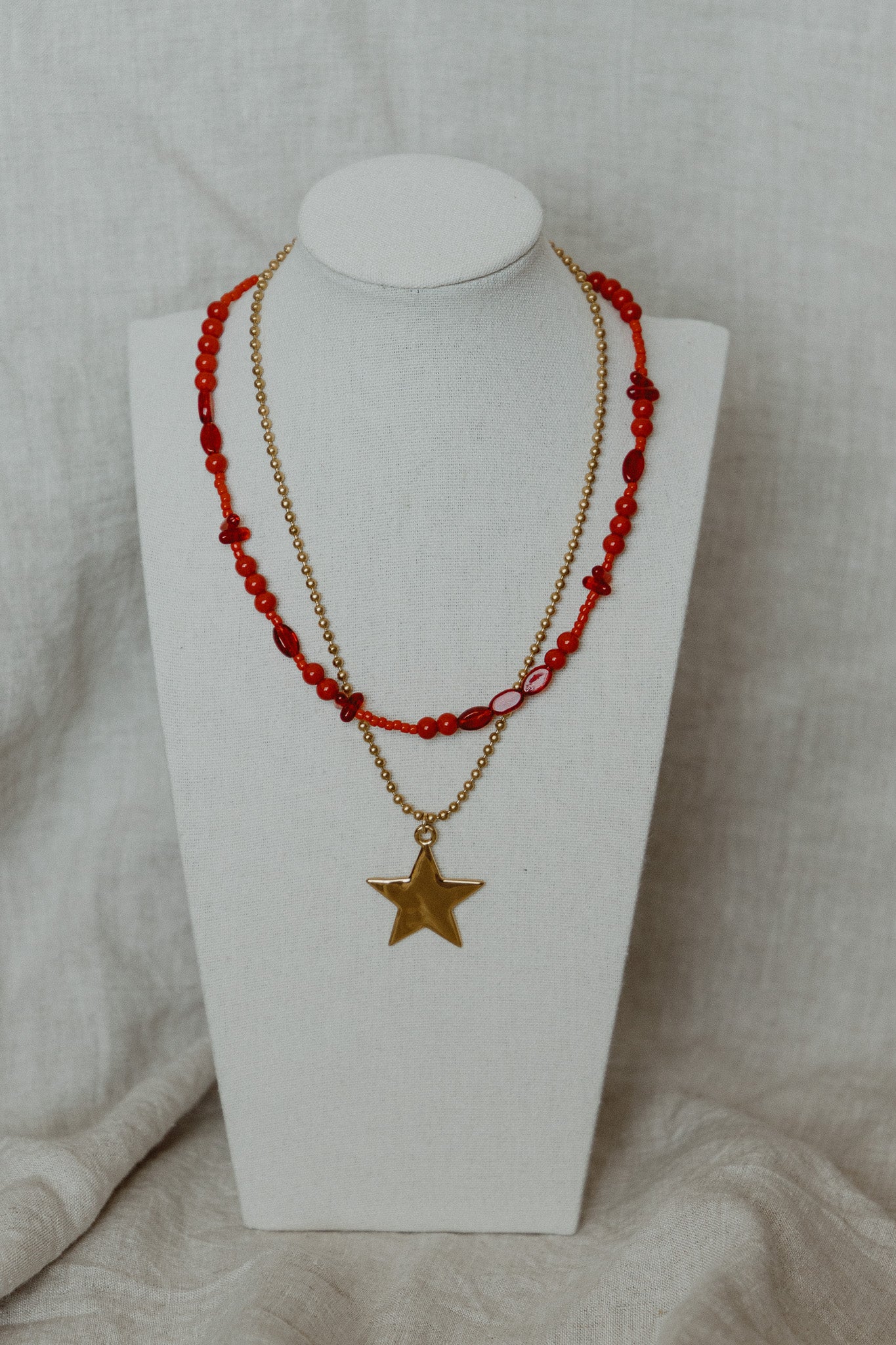 Cherry Bomb Beaded Necklace