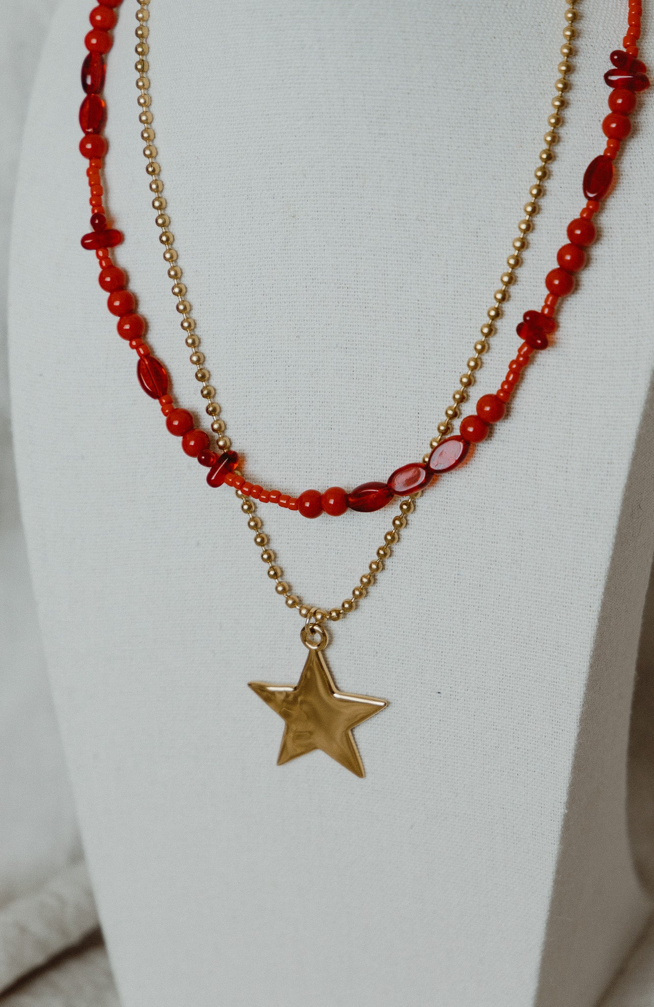 Cherry Bomb Beaded Necklace