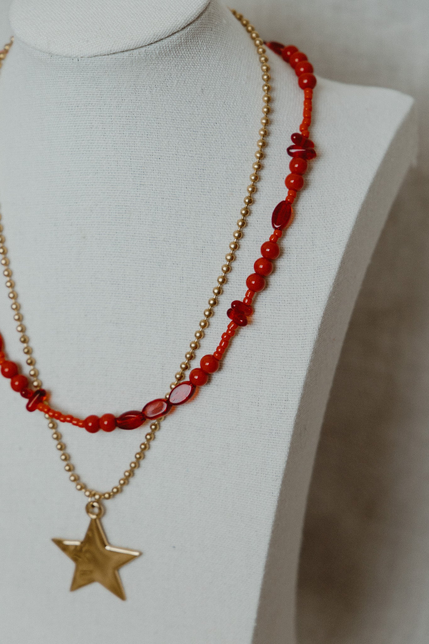 Cherry Bomb Beaded Necklace
