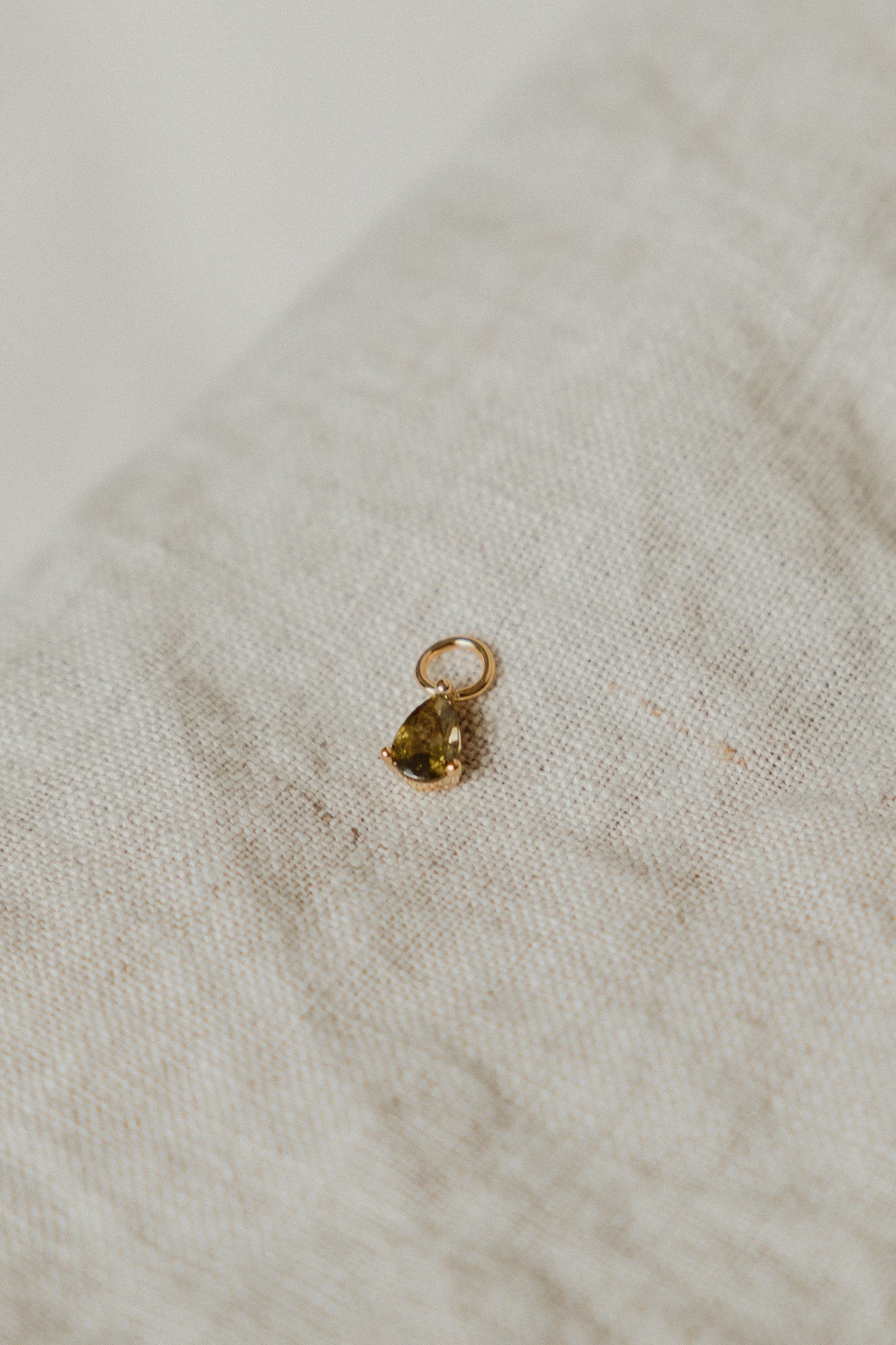 Green Teardrop Charm