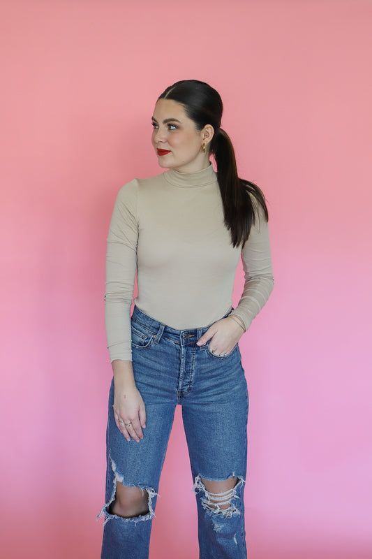 You're My Go To Turtleneck in Sand