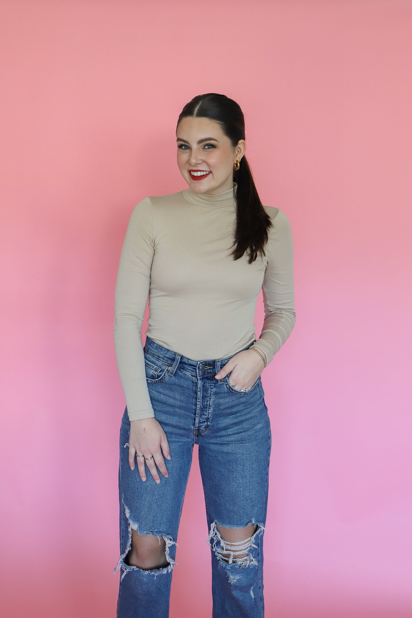 You're My Go To Turtleneck in Sand