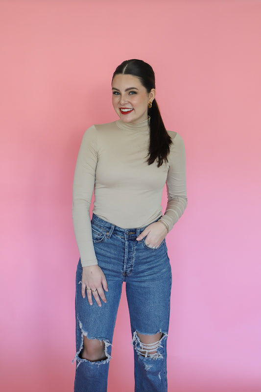 You're My Go To Turtleneck in Sand